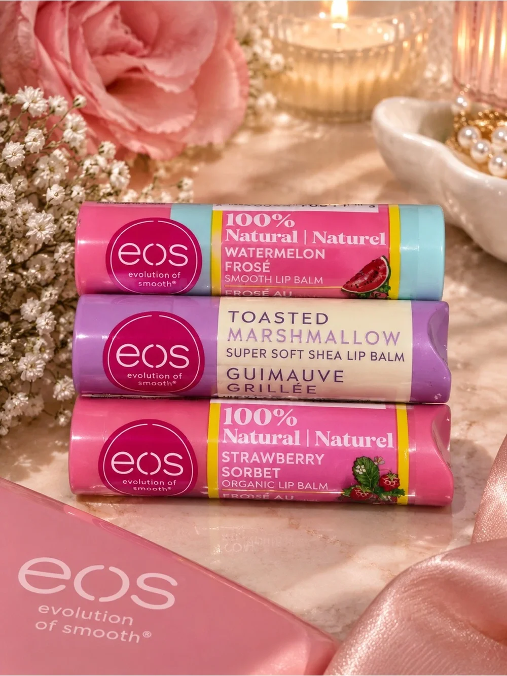 💕 eos Evolution of Smooth Lip Balm Stick 3-Piece Bundle 💕